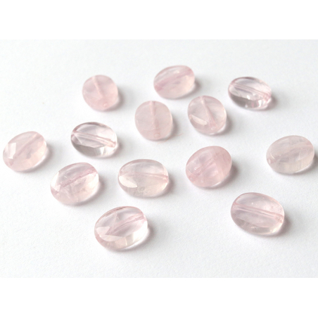 Acheter Perle naturelle à facettes ovale - Quartz rose - 10 x 8 mm - 1,59 € en ligne sur La Petite Epicerie - Loisirs créatifs