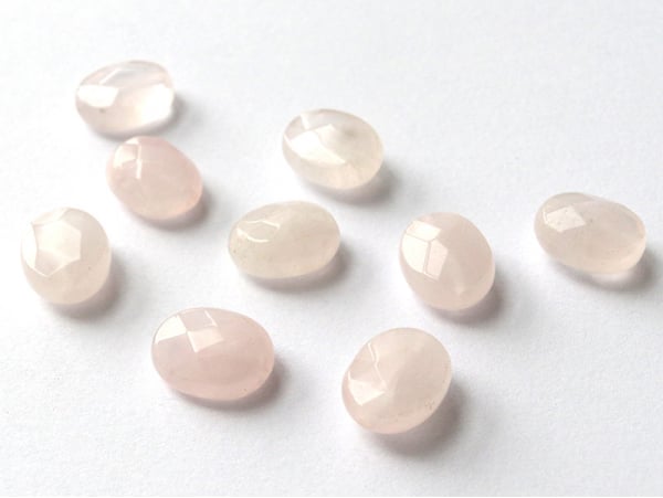 Acheter Perle naturelle à facettes ovale - Quartz rose - 10 x 8 mm - 0,69 € en ligne sur La Petite Epicerie - Loisirs créatifs