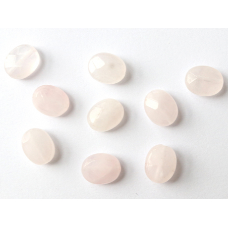 Acheter Perle naturelle à facettes ovale - Quartz rose - 10 x 8 mm - 0,69 € en ligne sur La Petite Epicerie - Loisirs créatifs