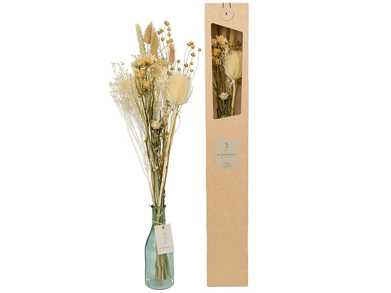 Acheter Bouquet de fleurs dans un vase - coloris naturel - 35,99 € en ligne sur La Petite Epicerie - Loisirs créatifs