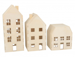Acheter 3 maisons en bois à décorer - 9,89 € en ligne sur La Petite Epicerie - Loisirs créatifs