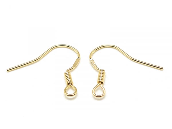 Acheter Paire de boucles d'oreilles crochets - doré à l'or fin 18k - 17 mm - 0,59 € en ligne sur La Petite Epicerie - Loisirs...