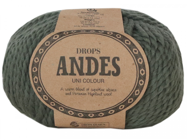 Acheter Laine Drops - Andes - 7810 Vert mousse (uni) - 5,30 € en ligne sur La Petite Epicerie - Loisirs créatifs
