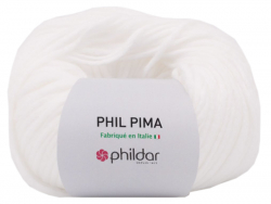 Acheter Laine Phil Pima coton du Pérou - Blanc - 7,49 € en ligne sur La Petite Epicerie - Loisirs créatifs