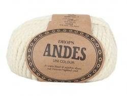 Acheter Laine Drops - Andes - 0100 Ecru (uni) - 5,30 € en ligne sur La Petite Epicerie - Loisirs créatifs