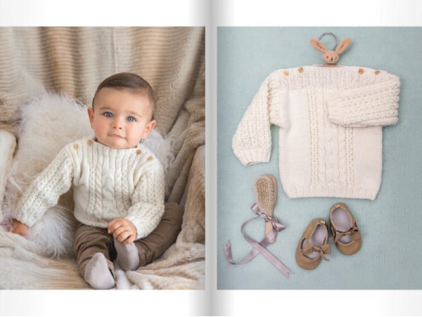 10 patrons pour tricoter un pull pour bébé - Marie Claire
