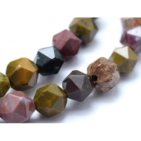 Acheter Lot de 10 perles naturelles géométriques à facettes - 6 mm - Jaspe - 5,49 € en ligne sur La Petite Epicerie - Loisirs...
