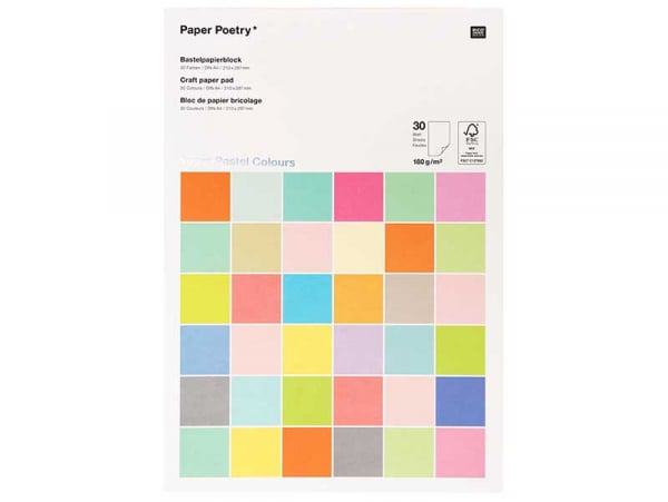 Acheter Bloc de papier bricolage - Super Pastel Colours - 9,99 € en ligne sur La Petite Epicerie - Loisirs créatifs