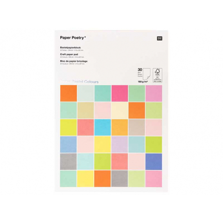Acheter Bloc de papier bricolage - Super Pastel Colours - 9,99 € en ligne sur La Petite Epicerie - Loisirs créatifs
