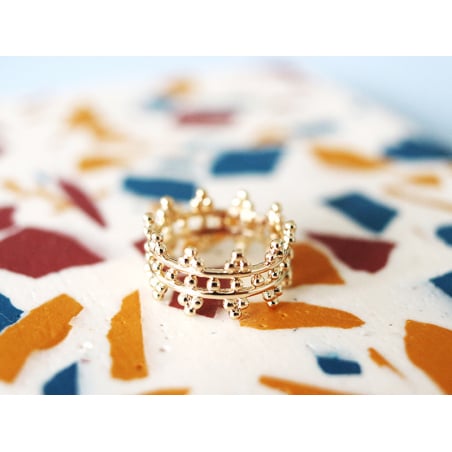 Acheter Bague plaqué or 3 microns 18K The Crown - / couronne - taille 52 - 29,99 € en ligne sur La Petite Epicerie - Loisirs ...