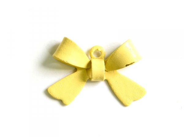 Acheter 1 Breloque noeud - beige / jaune pâle - 1,09 € en ligne sur La Petite Epicerie - Loisirs créatifs
