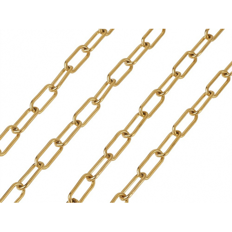 Acheter Chaine trombone dorée 17x7 mm - acier inoxydable 304 x 20 cm - 3,19 € en ligne sur La Petite Epicerie - Loisirs créatifs