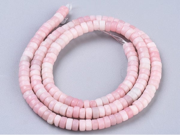 Acheter 100 perles heishi naturelles 4 mm - Opale rose - 6,49 € en ligne sur La Petite Epicerie - Loisirs créatifs