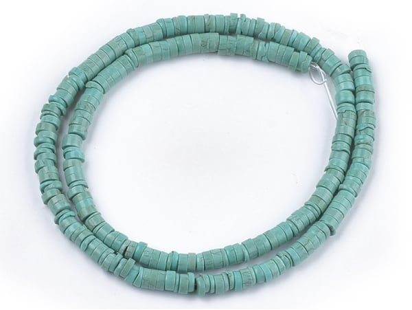 Acheter 100 perles heishi naturelles 4 mm - turquoise - 3,99 € en ligne sur La Petite Epicerie - Loisirs créatifs