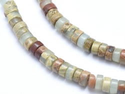 Acheter 100 perles heishi naturelles 4 mm - jaspe aquaterra - 6,49 € en ligne sur La Petite Epicerie - Loisirs créatifs