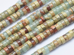 Acheter 100 perles heishi naturelles 4 mm - jaspe aquaterra - 6,49 € en ligne sur La Petite Epicerie - Loisirs créatifs