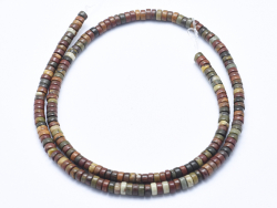 Acheter 100 perles heishi naturelles 4 mm - jaspe picasso - 4,39 € en ligne sur La Petite Epicerie - Loisirs créatifs