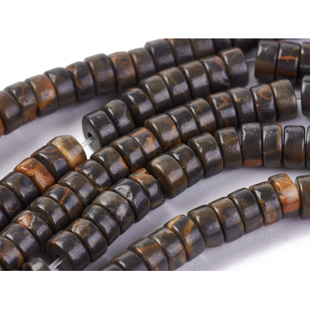 Acheter 20 perles heishi naturelles 4 mm - jaspe marron - 3,89 € en ligne sur La Petite Epicerie - Loisirs créatifs