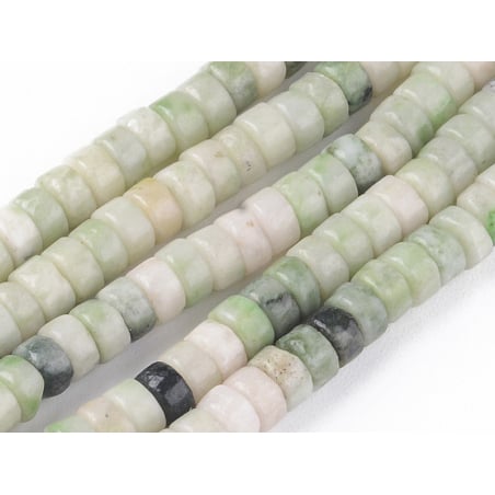 Acheter 100 perles heishi naturelles 4 mm - jade du Qinghai - 5,79 € en ligne sur La Petite Epicerie - Loisirs créatifs