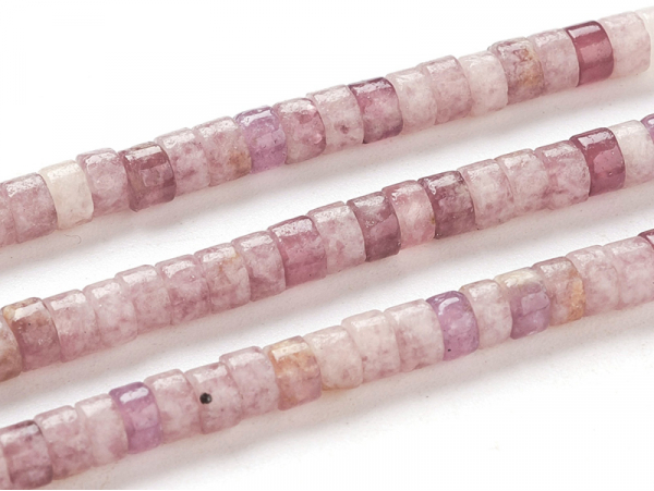 Acheter 100 perles heishi naturelles 4 mm - jade rose - 9,29 € en ligne sur La Petite Epicerie - Loisirs créatifs