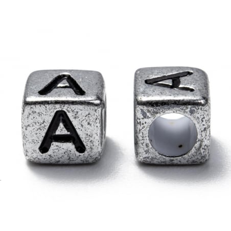 Acheter Boite de 934 perles lettres alphabet carrées - argentées - 13,99 € en ligne sur La Petite Epicerie - Loisirs créatifs