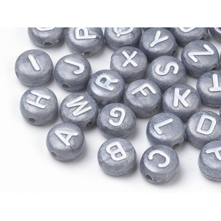 Acheter 200 perles lettres alphabet rondes en plastique - argenté - 3,99 € en ligne sur La Petite Epicerie - Loisirs créatifs