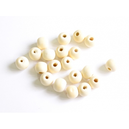 Acheter 10 perles rondes en bois - 12 mm - 0,99 € en ligne sur La Petite Epicerie - Loisirs créatifs