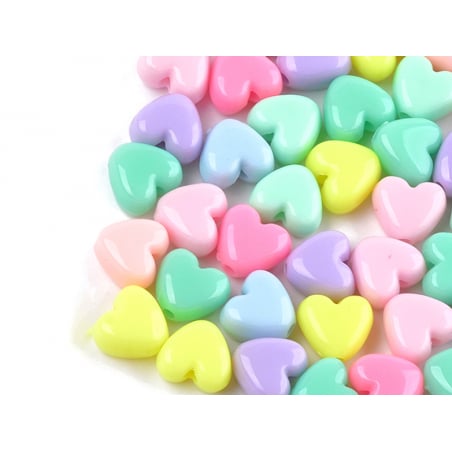 Acheter 50 perles coeurs - multicolore - 4,99 € en ligne sur La Petite Epicerie - Loisirs créatifs
