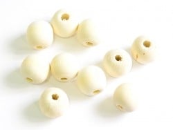 Acheter 10 perles rondes en bois - 20 mm - 1,19 € en ligne sur La Petite Epicerie - Loisirs créatifs