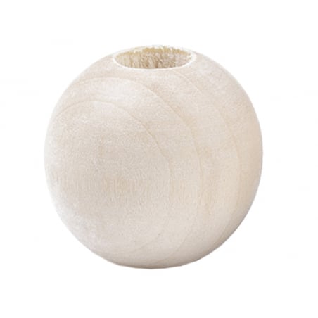 Acheter Grosse perle en bois - 39 mm de diamètre - 0,79 € en ligne sur La Petite Epicerie - Loisirs créatifs