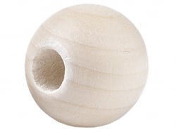 Acheter Grosse perle en bois - 39 mm de diamètre - 0,79 € en ligne sur La Petite Epicerie - Loisirs créatifs