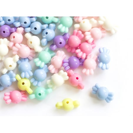 Acheter 50 perles en plastique - bonbons pastel 17 mm - 4,49 € en ligne sur La Petite Epicerie - Loisirs créatifs