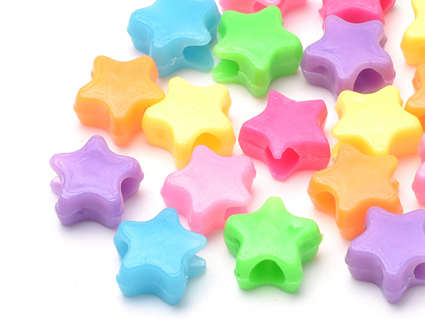 Acheter 50 perles en plastique étoiles - multicolore - 8mm - 0,99 € en ligne sur La Petite Epicerie - Loisirs créatifs