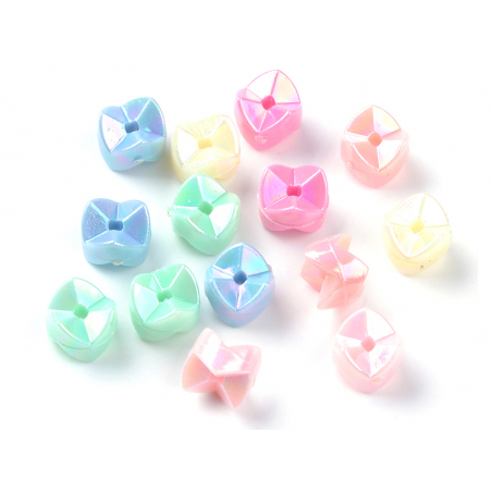Acheter 50 perles en plastique empilables - multicolores pastelles nacrées - 2,49 € en ligne sur La Petite Epicerie - Loisirs...
