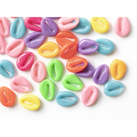 Acheter 50 perles coquillages cauri en plastique - multicolore - 2,99 € en ligne sur La Petite Epicerie - Loisirs créatifs