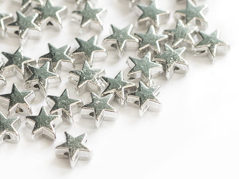 Acheter 50 petites perles en plastique - étoiles argentées - 3,99 € en ligne sur La Petite Epicerie - Loisirs créatifs
