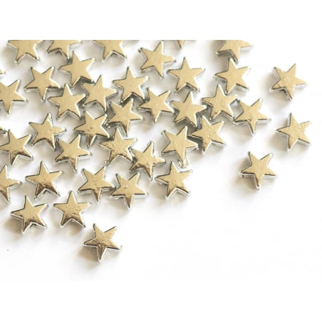 Acheter 50 petites perles en plastique - étoiles argentées - 3,99 € en ligne sur La Petite Epicerie - Loisirs créatifs