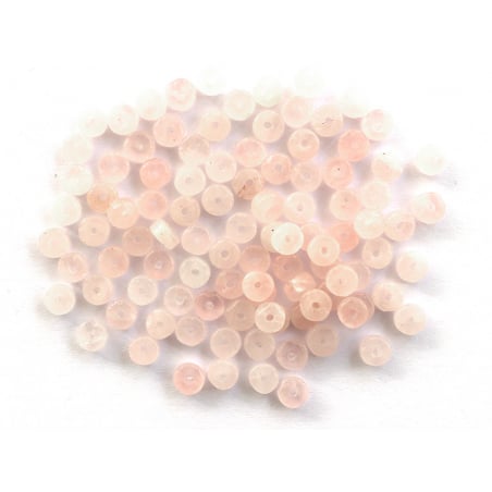 Acheter 100 perles heishi naturelles 4 mm - quartz rose - 5,79 € en ligne sur La Petite Epicerie - Loisirs créatifs