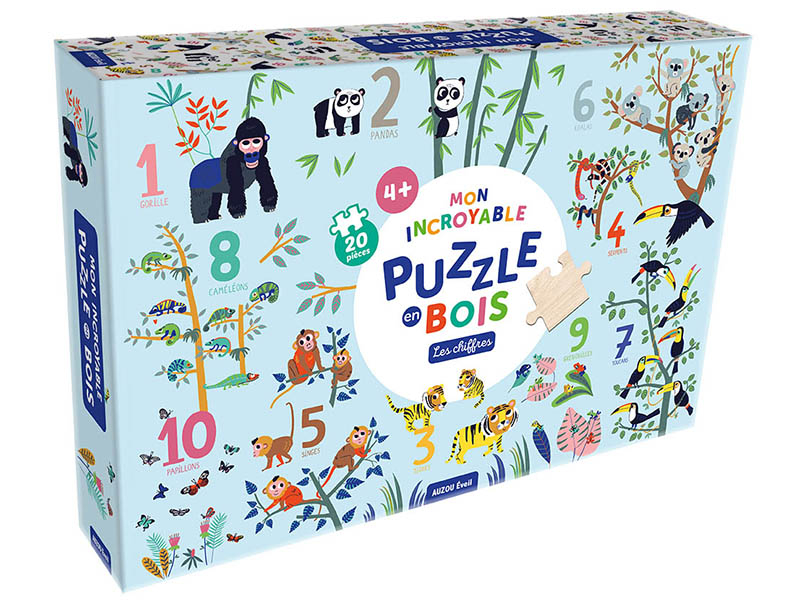 Acheter mon puzzle en bois géant ! les chiffres - 20 pièces - 19,95 € en ligne sur La Petite Epicerie - Loisirs créatifs