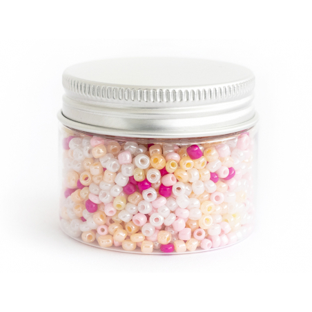 Acheter Pot de 60 grammes de perles de rocailles 3mm - nuances de roses - 3,99 € en ligne sur La Petite Epicerie - Loisirs cr...