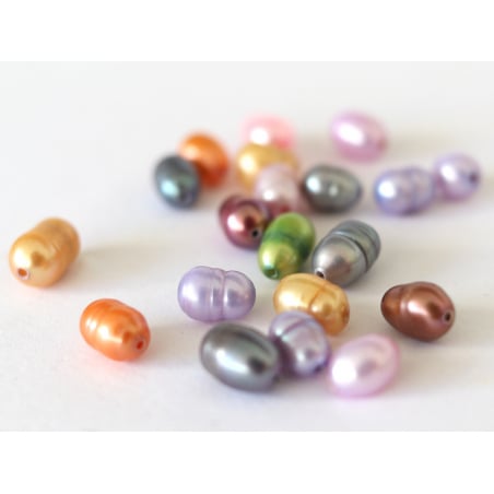 Acheter 20 perles de culture - forme grain de riz - 5/6 mm - 2,19 € en ligne sur La Petite Epicerie - Loisirs créatifs