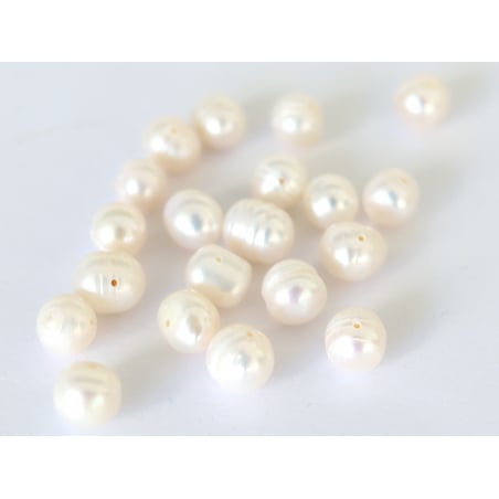 Acheter 20 perles de culture - forme graine - 8/9 mm - 1,59 € en ligne sur La Petite Epicerie - Loisirs créatifs