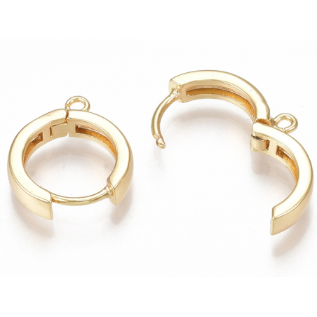 Acheter Paire de boucles d'oreilles huggies - anneau rond - 16,5 x 14,5 x 3,5 mm - doré à l'or fin 18K - 4,69 € en ligne sur ...