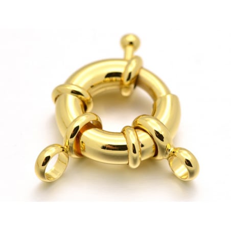 Acheter Fermoir à anneau à ressort - 15 x 5 mm - doré à l'or fin 18K - 3,99 € en ligne sur La Petite Epicerie - Loisirs créatifs