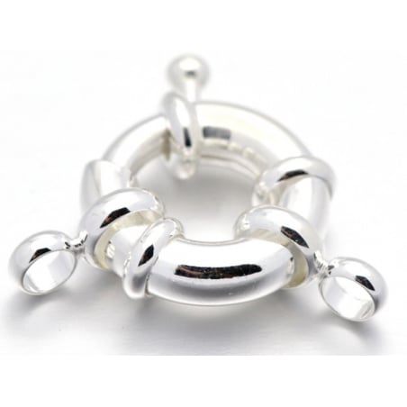 Acheter Fermoir à anneau à ressort - 13 x 5 mm - flash argent 925 - 3,69 € en ligne sur La Petite Epicerie - Loisirs créatifs
