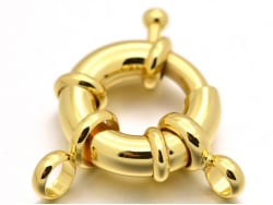 Acheter Fermoir à anneau à ressort - 13 x 5 mm - doré à l'or fin 18K - 3,69 € en ligne sur La Petite Epicerie - Loisirs créatifs