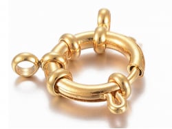 Acheter Fermoirs à anneaux à ressort en acier inoxydable 304 - doré - 23 x 14 mm - 4,19 € en ligne sur La Petite Epicerie - L...