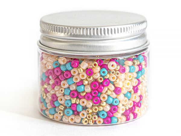 Acheter Pot de 60 grammes de perles de rocailles 3mm - rose et bleu - 3,99 € en ligne sur La Petite Epicerie - Loisirs créatifs