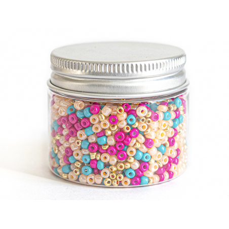 Acheter Pot de 60 grammes de perles de rocailles 3mm - rose et bleu - 3,99 € en ligne sur La Petite Epicerie - Loisirs créatifs