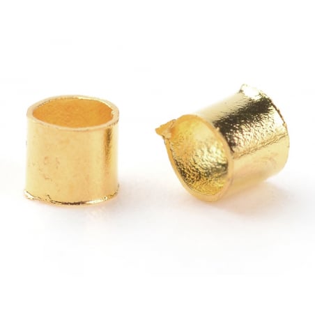 Acheter 10 perles à écraser tube 2 mm - couleur doré - 0,09 € en ligne sur La Petite Epicerie - Loisirs créatifs